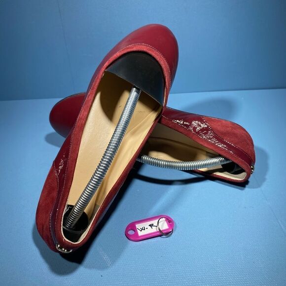 Cole Haan N3632 Women's Red Avery Patent Leather Ballet Flats Size 6,5 - Picture 1 of 8